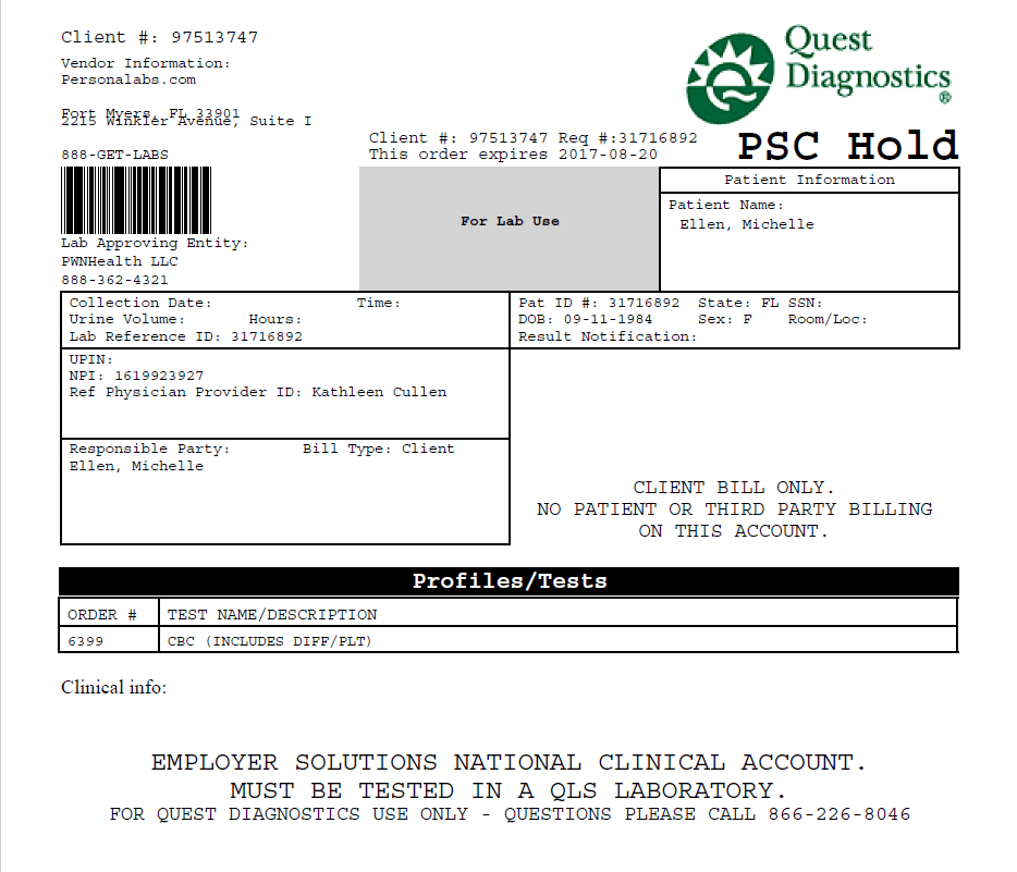 blood test for drug abuse quest diagnostics