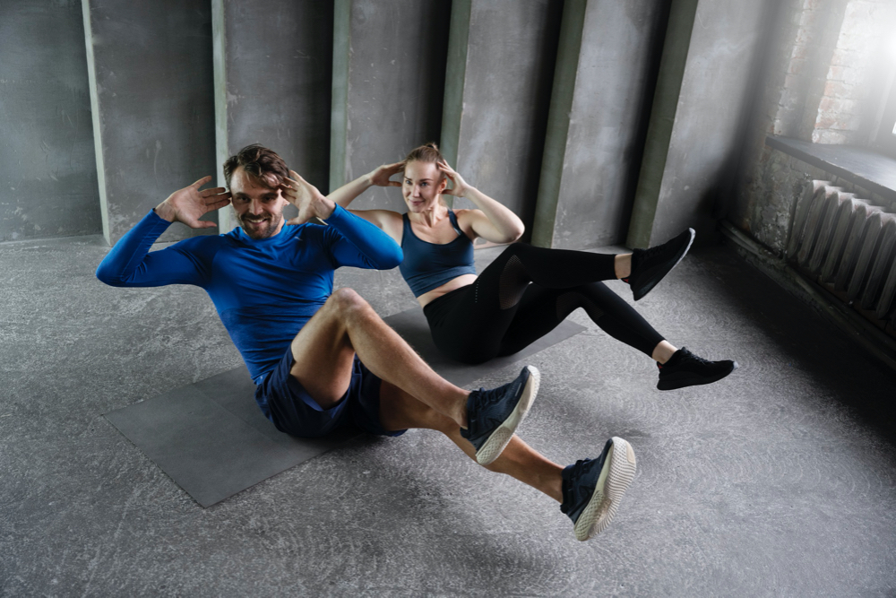 couple working out together