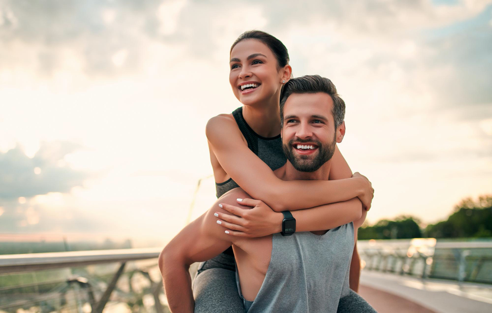 happy healthy couple